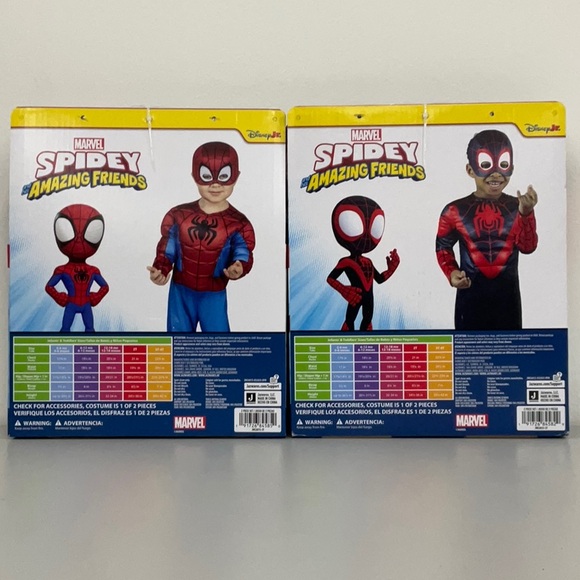 Marvel Spidey and Spin Toddler Costume Bundle Set - 2T Red and Black - Picture 5 of 7